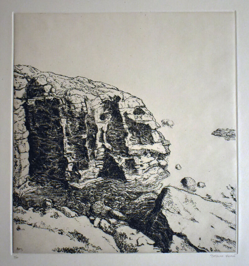 駒井哲郎 「岩礁」 日本の四季シリーズより 銅版画