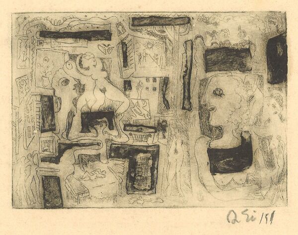 瑛九 銅版画 (1)