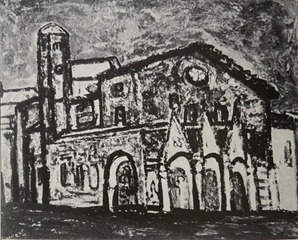 図2 松本竣介『赤い建物』1936年