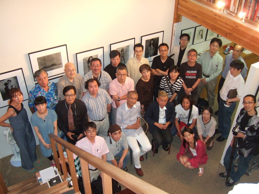 20090815五味彬展、金子隆一と集合写真