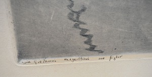 セガンティーニ「湖を渡るアベマリア」左下サイン