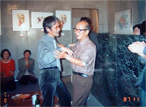 017堀栄治と泉茂　アートフル主催の泉茂展にて