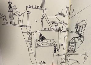 図５　パリの建物の屋根　『TATEMONO』より