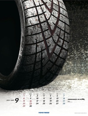 東洋タイヤ2019カレンダー9月