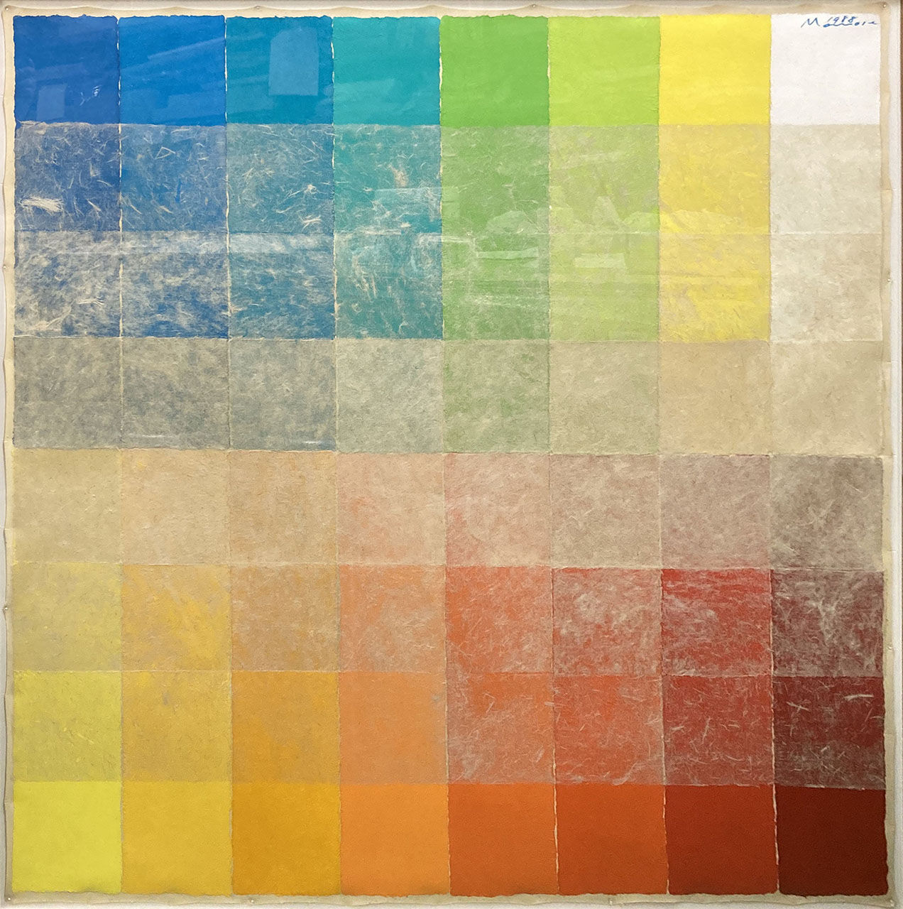 Square NE Eights Stripes Blue to Red