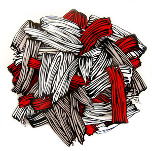 Red White BRUSH 87x87cm mixed media 2012작