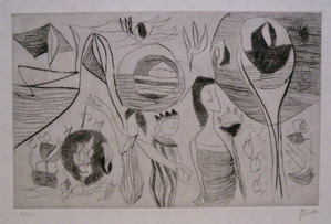 ＮＣ746難波田史男銅版Ｎｏ19Ⅶ／ⅩⅩⅩ