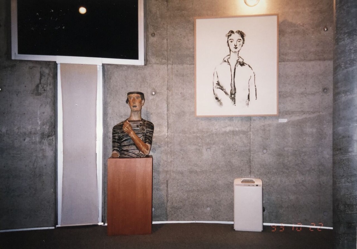 12　舟越桂　木彫「会議のための習作」　