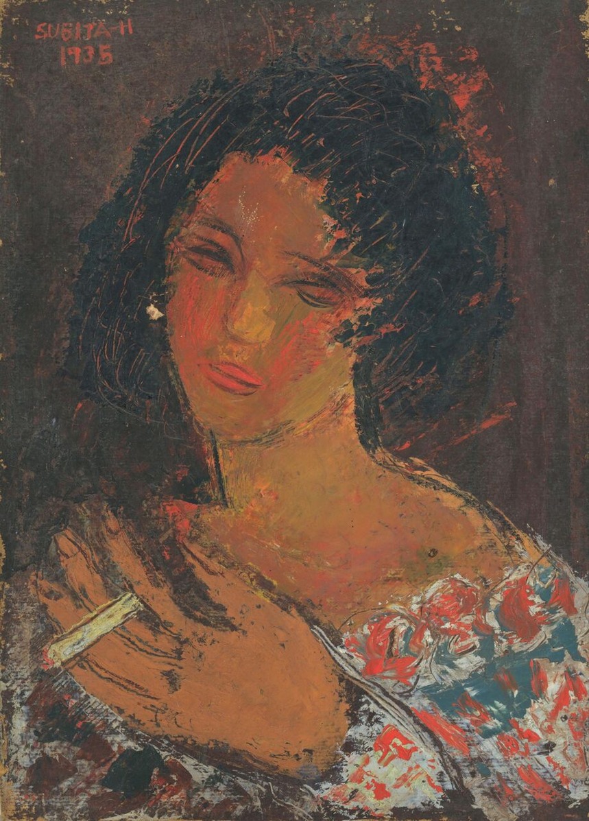 「たばこを吸う女」1935年