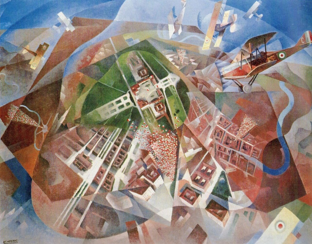 図５　アンブロージ《ウィーン上空の飛行》