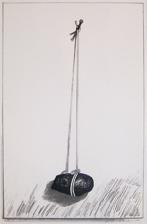 関根伸夫_石をつる