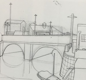 図５『運河（b）』（部分）