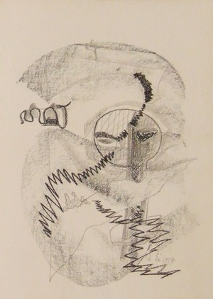 瑛九スフィンクス挿入デッサン