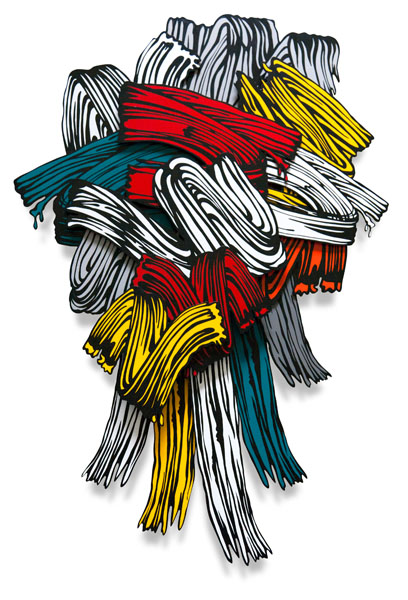 ハミョンウンFirecracker BRUSH 115x80x6cm mixed media  2018