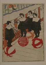 戸張孤雁「玉乗り」