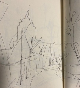 202101小松崎拓男図5  国会議事堂スケッチ