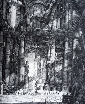 フィリップ・モーリッツ　 教会　エングレービング600