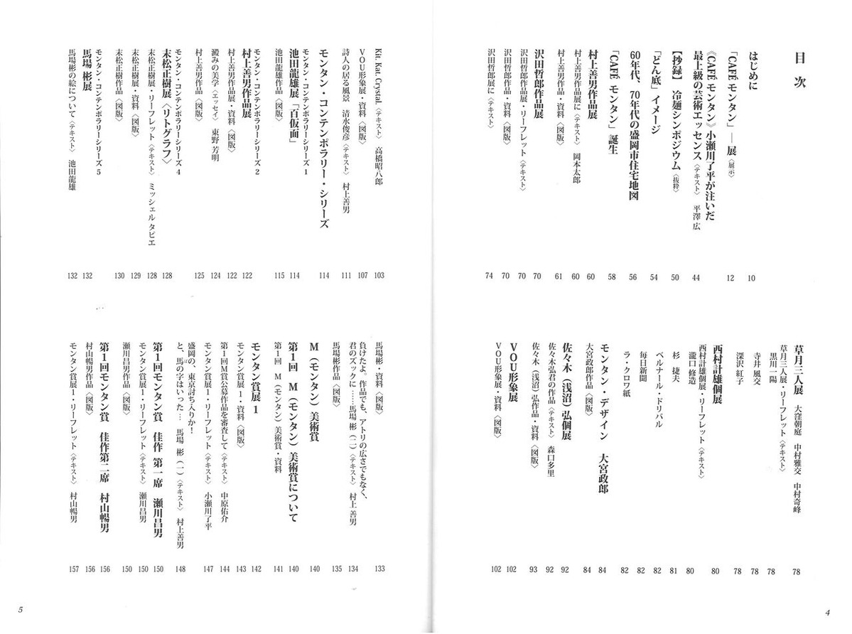 CAFEモンタン展カタログ目次1