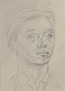 202102小松崎拓男‗図4 松本竣介「自画像」素描