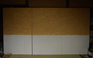 下地パテ塗り後