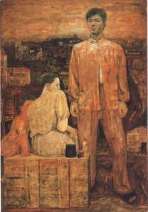 図３　松本竣介『画家の像』宮城県美術館所蔵2