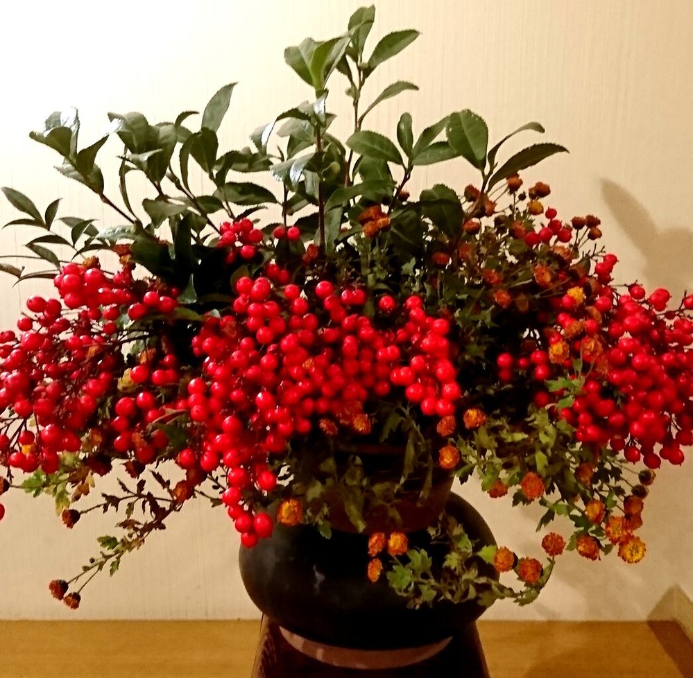 ⑪美術館内の花