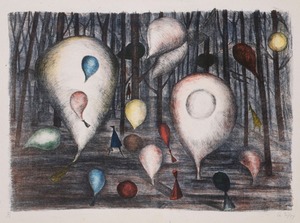 本間美術館 瑛九「旅人」