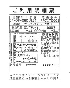 2022年5月5日ペシャワール会送金