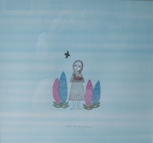 南桂子「少女と鳥」600