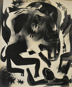 作品名不詳（c.1950）52.2x43.5cm