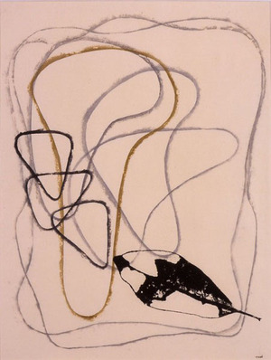 恩地孝四郎　Poem No.22葉っぱと雲