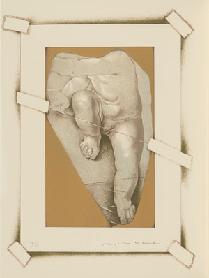 148-3_吉原英雄《『詩画集 少年』より、壁にはられた