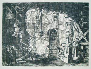 鎖のある迫持台