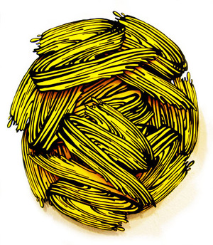 YELLOW BRUSH mixed media 70x62cm 2012