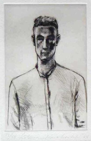 ⑤-6　1987　舟越桂「教会とカフェのためにⅠ）