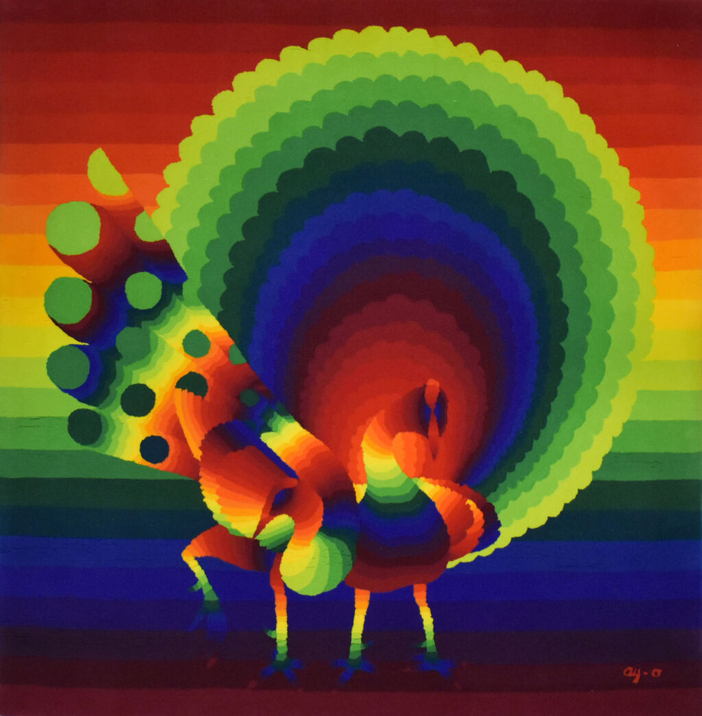 20240501靉嘔《ピーコック》（タペストリー）