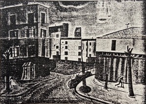 図2  藤田嗣治『ヱルガキネ街』1920年