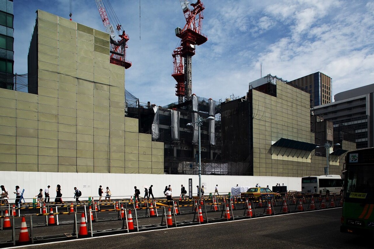 019　芝浦三丁目　JR田町駅東口の再開発現場　2016.10.04
