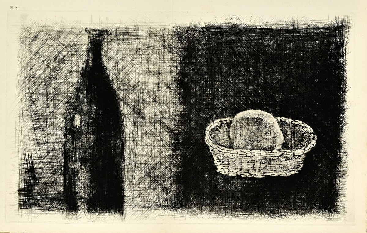 駒井哲郎PL.10食卓にて、夏の終わりに