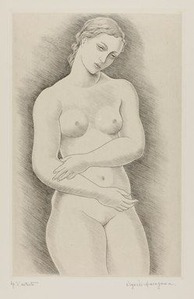 《裸婦》1936年 エングレーヴィング 265×169mm