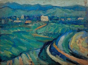 図3 松本竣介『山王の街』1933年