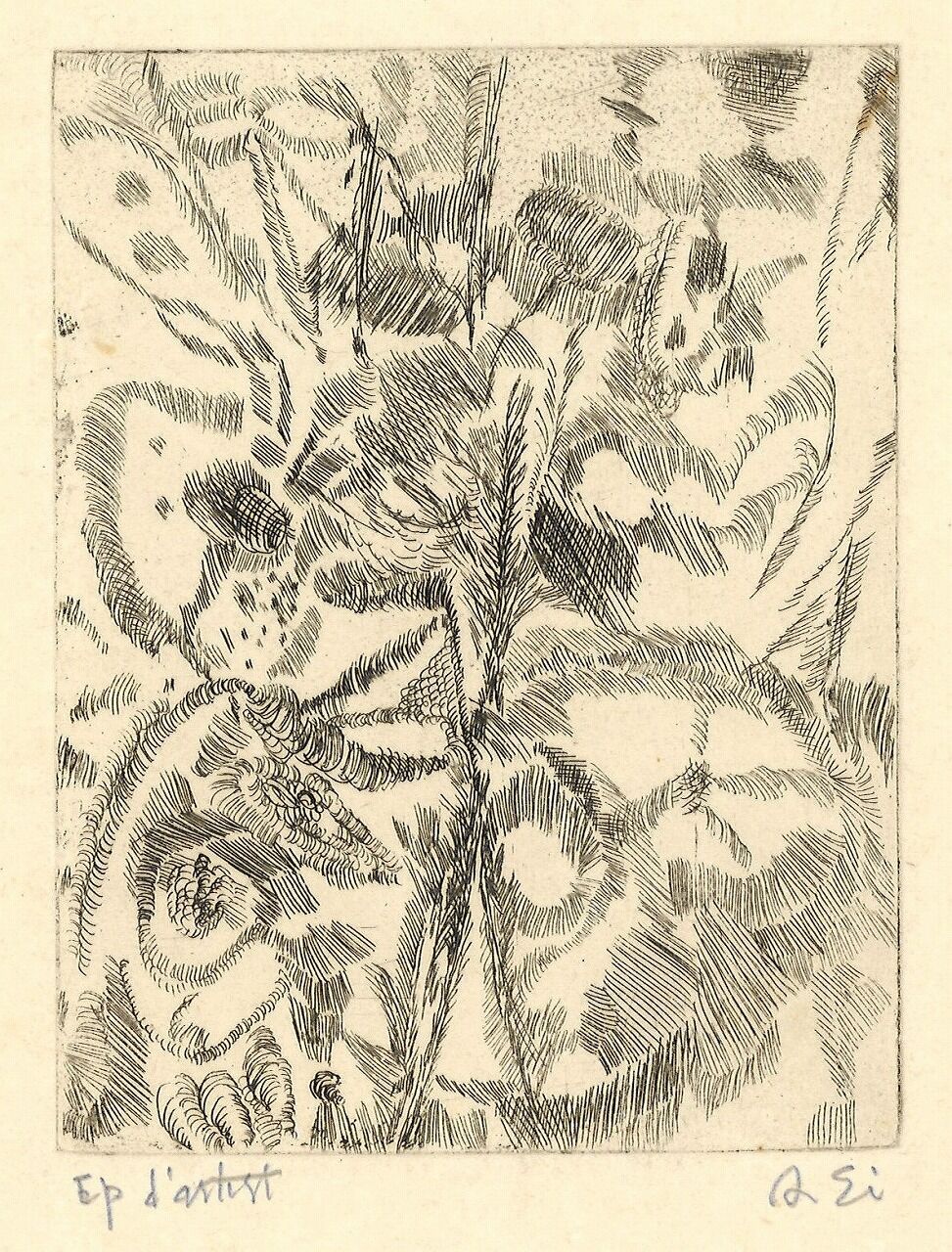 No.7　瑛九　銅版画