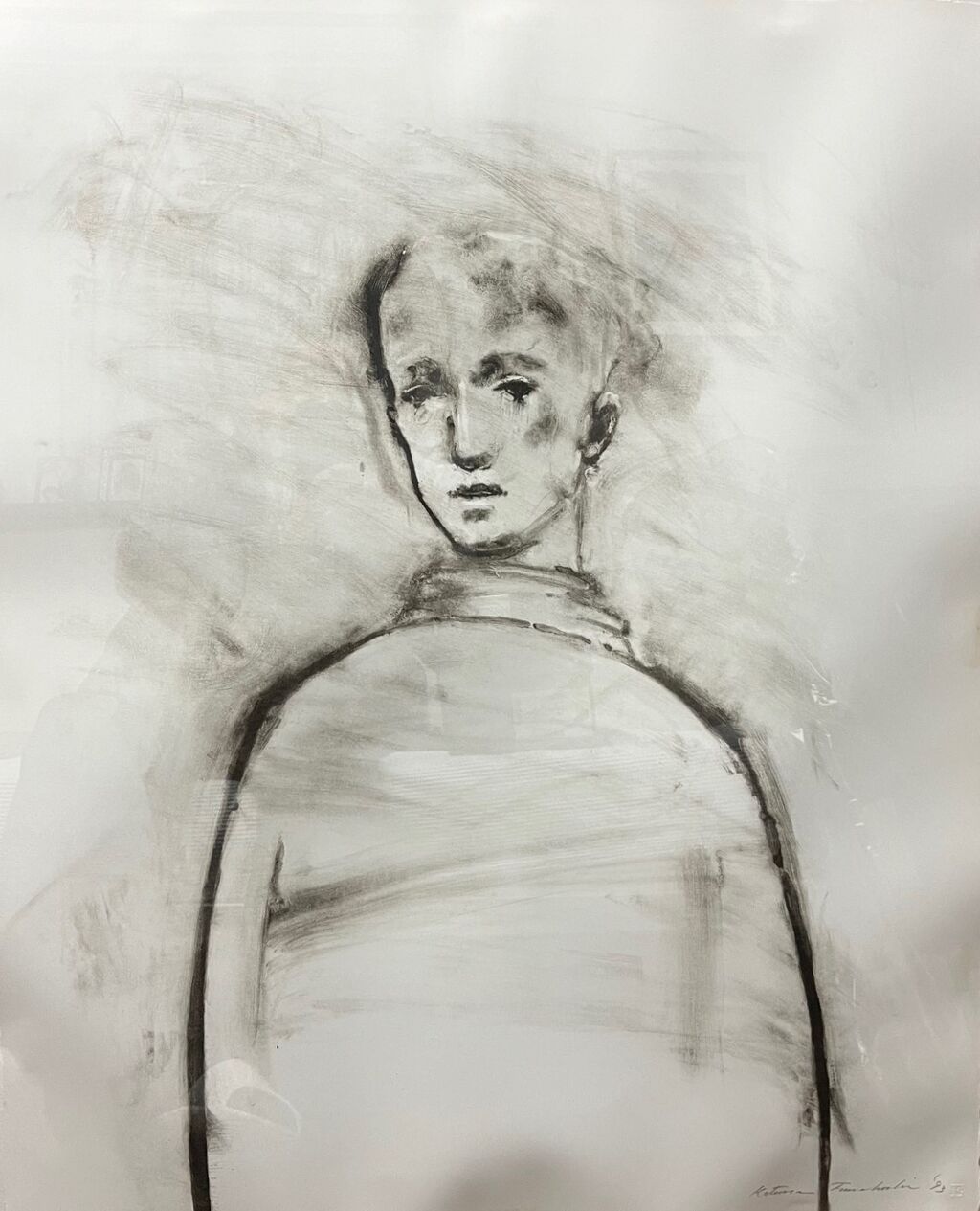 舟越桂　不思議な話　１９５３　リトグラフ（75×93）