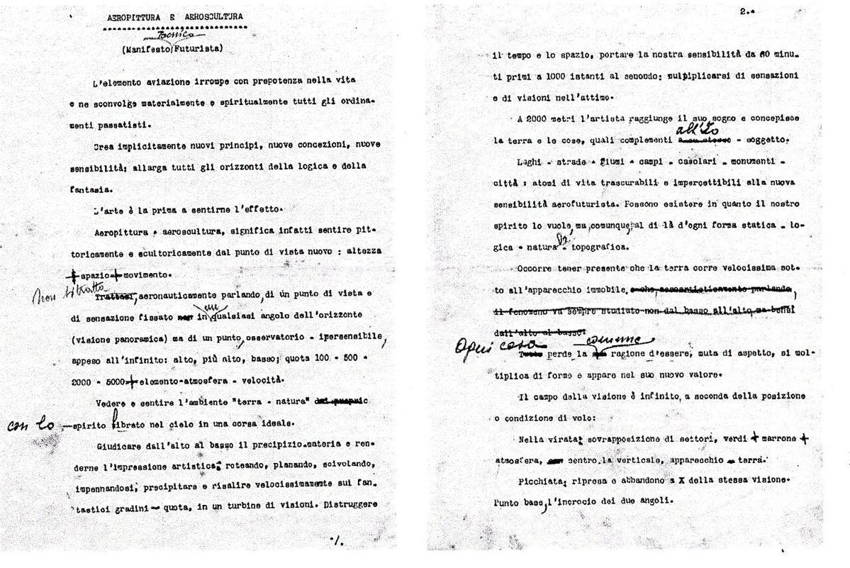 202104太田岳人‗図2：ソメンツィ手稿「航空絵画と航空彫刻」