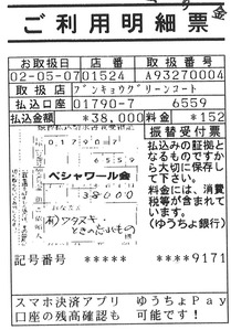 2020年5月7日ペシャワール会送金