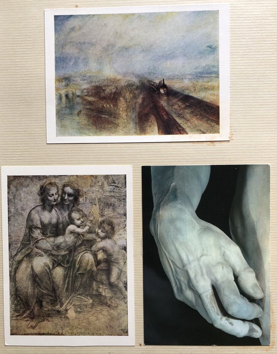 当時各地の美術館で買い求めた絵葉書1
