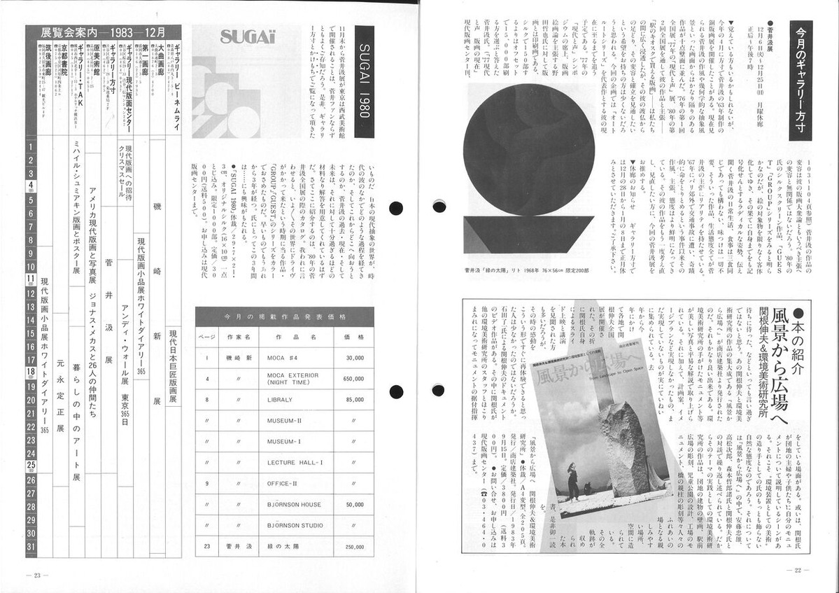 1983年12月版画センターニュース99号22-23頁