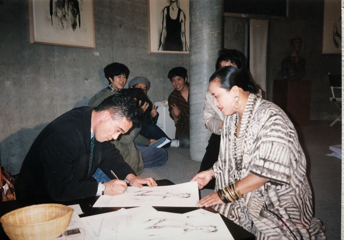 13　1993年　「舟越桂新作版画展」にて