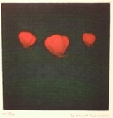 浜口陽三三匹の蝶