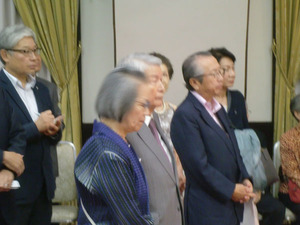 柳澤紀子レゾネ刊行記念会　柳澤夫妻